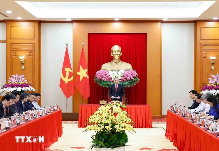 Tổng Bí thư, Chủ tịch nước Tô Lâm phát biểu chỉ đạo. Ảnh: Thống Nhất/TTXVN