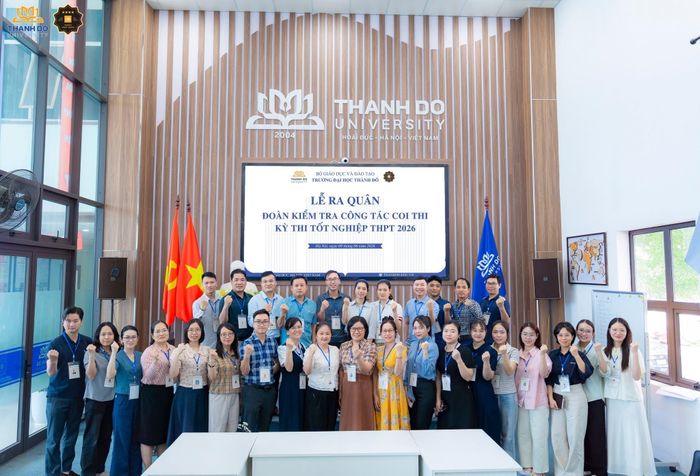 Lễ ra quân đoàn kiểm tra công tác coi thi kỳ thi tốt nghiệp THPT 2026 tại Trường Đại học Thành Đô