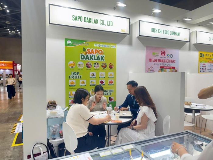 Gian hàng của doanh nghiệp Việt Nam tại Triển lãm Seoul Food 2026. Ảnh: Cục Xúc tiến thương mại