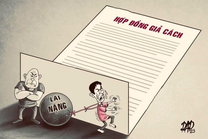 Có không ít trường hợp ký kết hợp đồng giả cách nhằm che giấu những giao dịch vay mượn rồi biến thành thật - Ảnh: Phaply.