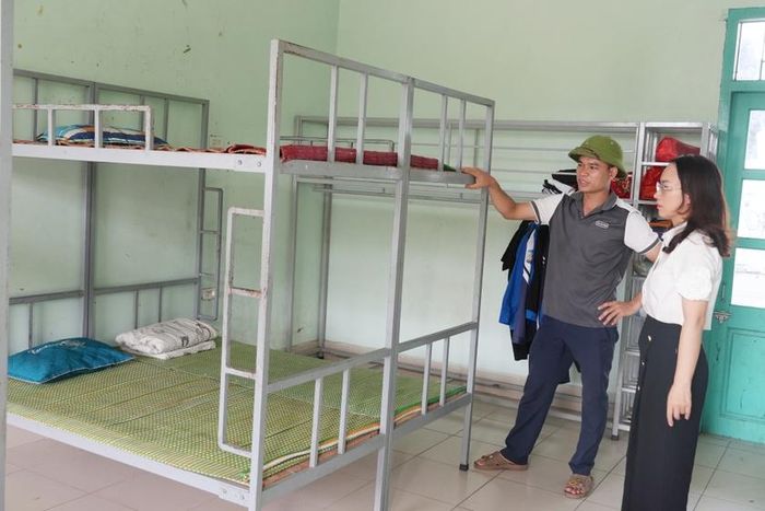 Trường THPT Nguyễn Trãi (xã Tiên Yên) dành khu vực ký túc xá, nhà ăn cho các thí sinh dự thi tại điểm thi của nhà trường. Ảnh: Hoàng Nga