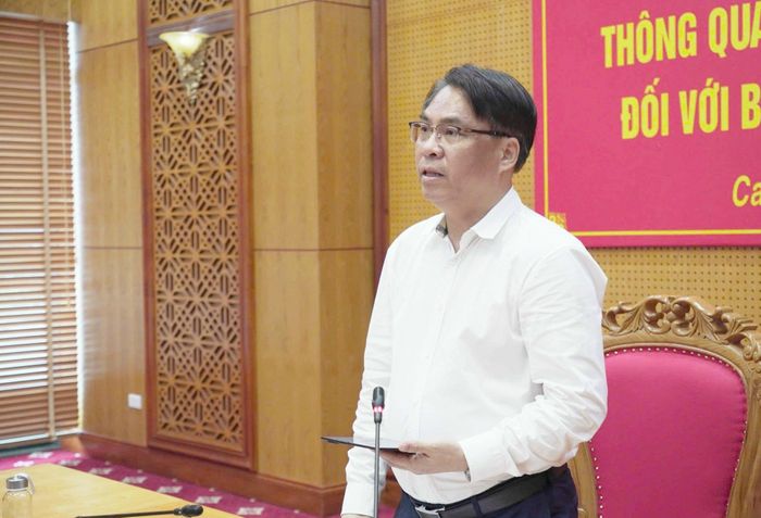 Bí thư Tỉnh ủy, Chủ tịch HĐND tỉnh Phan Thăng An phát biểu tại hội nghị.