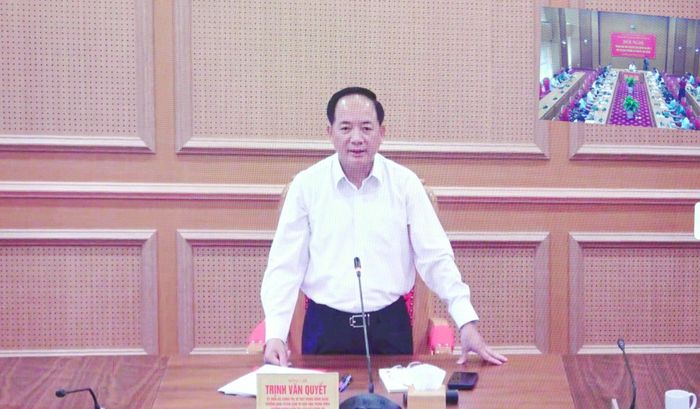 Đồng chí Trịnh Văn Quyết, Ủy viên Bộ Chính trị, Bí thư Trung ương Đảng, Trưởng Ban Tuyên giáo và Dân vận Trung ương phát biểu kết luận.