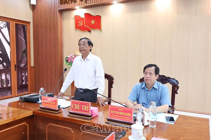 Đồng chí Võ Văn Lực, Phó Trưởng ban Thường trực Ban Tuyên giáo và Dân vận Tỉnh ủy, phát biểu tại buổi làm việc.