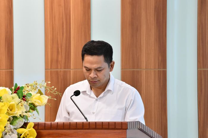 Phó Kiểm toán trưởng KTNN chuyên ngành IV Lại Xuân Nghị trình bày tham luận tại Tọa đàm. Ảnh: N.Lộc