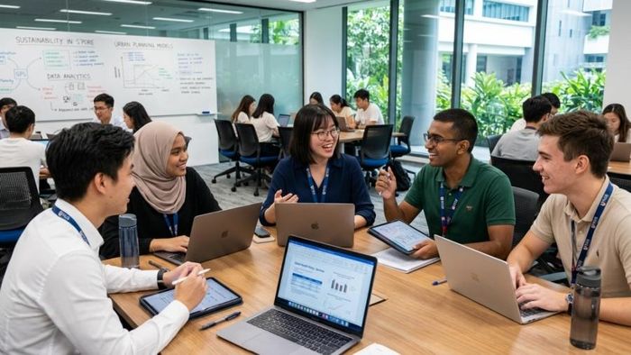 Singapore không xem tiếng Anh chỉ là một môn học ngoại ngữ, Singapore đã biến tiếng Anh thành phương tiện giảng dạy. Ảnh: HMI