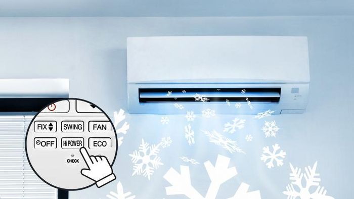 Chế độ "HI POWER" sẽ giúp điều hòa Mitsubishi làm lạnh nhanh. (Ảnh: DCL)