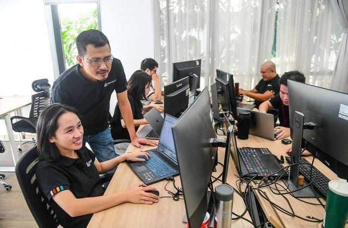 Nghiên cứu phát triển trí tuệ nhân tạo tại startup công nghệ Nami Technology. Ảnh: Thanh Hà