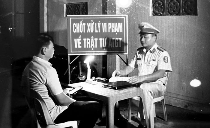 Một cảnh trong video tuyên truyền về xử lý vi phạm nồng độ cồn của Phòng Cảnh sát giao thông (Công an thành phố Hà Nội). Ảnh: Công an thành phố Hà Nội