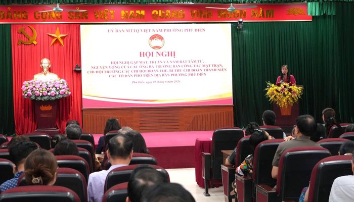 Ủy ban MTTQ Việt Nam phường Phú Diễn gặp mặt, lắng nghe tâm tư đội ngũ cán bộ cơ sở.