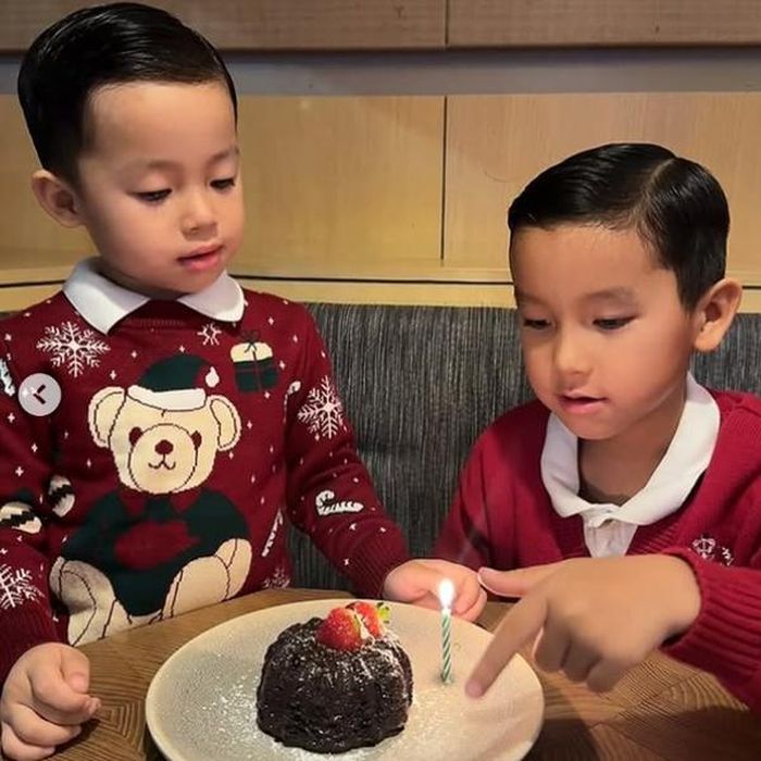 2 con trai Hoa hậu Phạm Hương được mẹ chăm sóc rất tỉ mỉ.