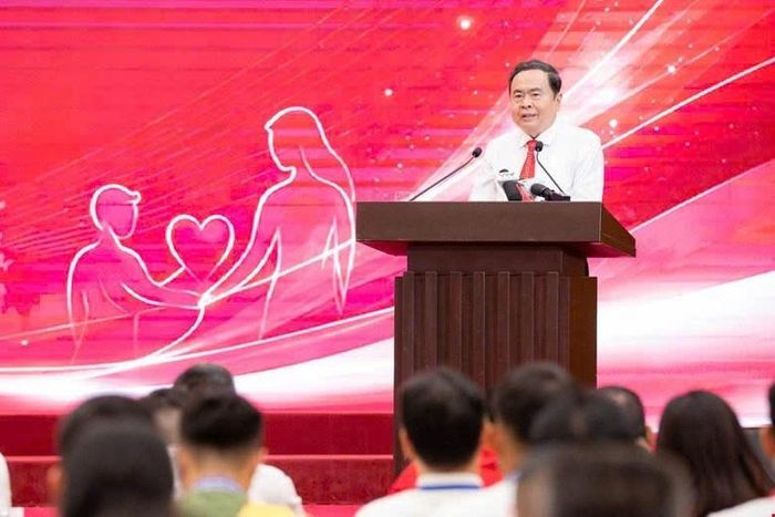 Chủ tịch Quốc hội Trần Thanh Mẫn phát biểu tại buổi Lễ.