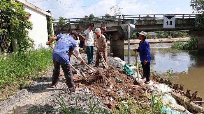 Hội cựu chiến binh triển khai phần việc bảo vệ môi trường và cải thiện cảnh quan trên địa bàn tỉnh Đồng Tháp. Ảnh Trung Ngãi