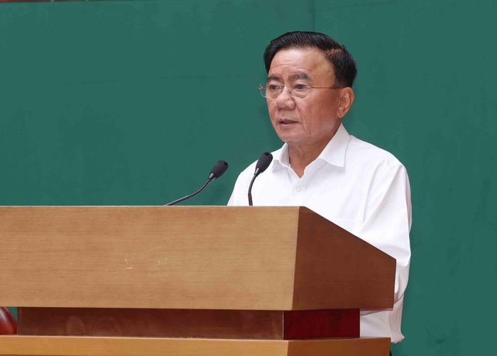 Đồng chí Trần Cẩm Tú, Ủy viên Bộ Chính trị, Thường trực Ban Bí thư phát biểu chỉ đạo hội thảo. Ảnh: Phương Hoa - TTXVN