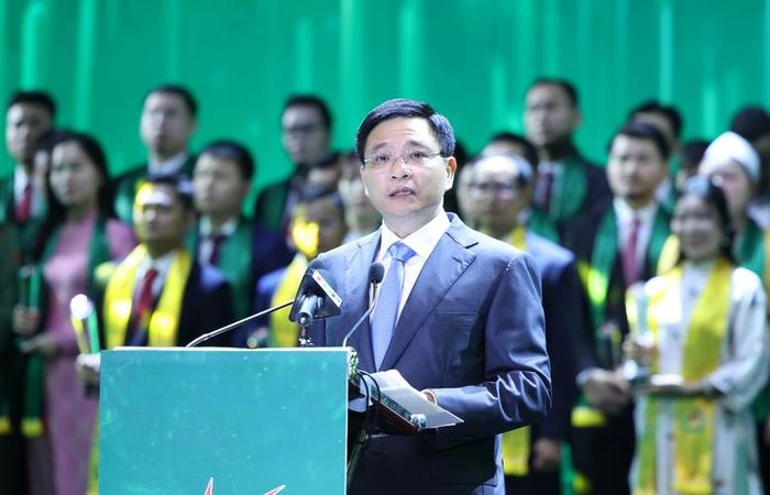 Phó Thủ tướng Nguyễn Văn Thắng: Mỗi doanh nhân được tôn vinh hôm nay là một minh chứng cho tinh thần Việt Nam: Dám nghĩ lớn, dám hành động và dám chịu trách nhiệm với ước mơ của mình - Ảnh: VGP/Đức Tuân