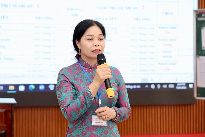 Cô Nguyễn Thị Thanh Bình cho biết mọi điều kiện phục vụ kỳ thi đã được chuẩn bị đầy đủ.