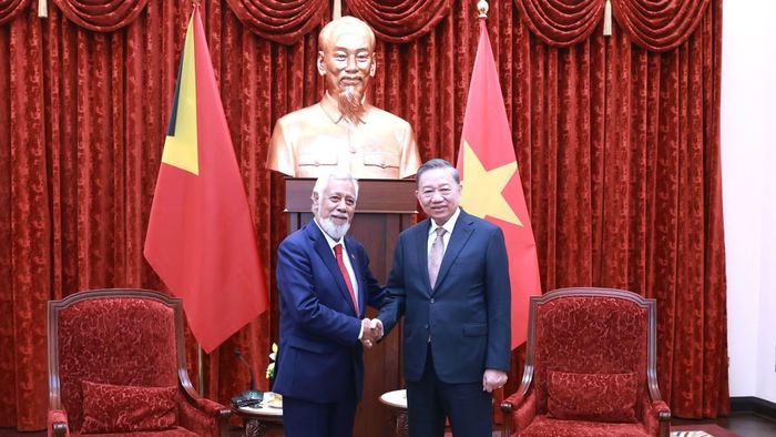 Tổng Bí thư, Chủ tịch nước Tô Lâm tiếp Thủ tướng Timor-Leste Kay Rala Xanana Gusmao. (Ảnh: ĐĂNG KHOA)
