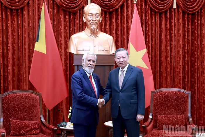 Tổng Bí thư, Chủ tịch nước Tô Lâm và Thủ tướng Timor-Leste Kay Rala Xanana Gusmao.