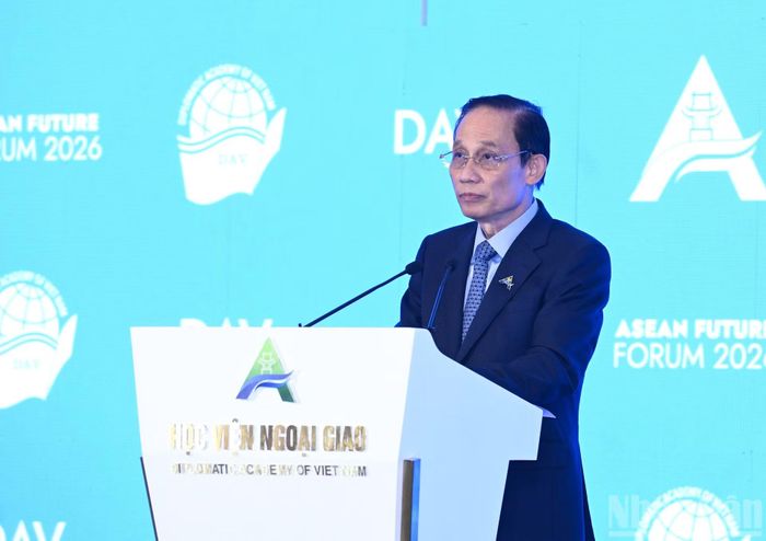 Bộ trưởng Ngoại giao Lê Hoài Trung phát biểu tại phiên bế mạc.