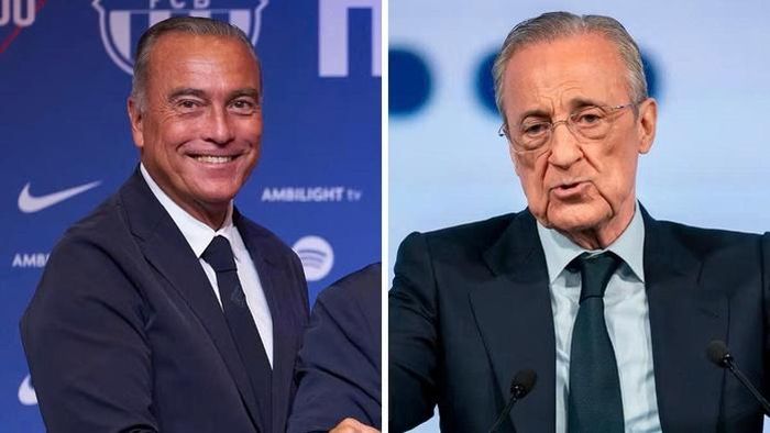 Quyền chủ tịch Barcelona Yuste (trái) có thể kiện Perez ra tòa