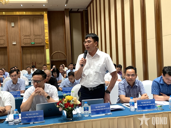  Đại diện Sở Công Thương TP Hà Nội phát biểu tại hội thảo.