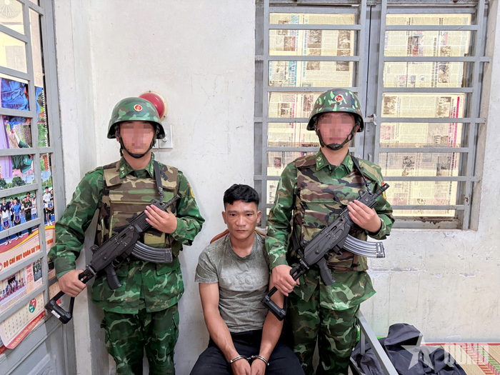 Một đối tượng trong đường dây bị lực lượng đánh án bắt giữ. Ảnh đơn vị cung cấp