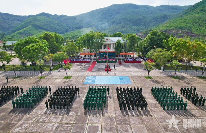 Quang cảnh lễ Tuyên thệ CSM tại Trung đoàn 739 (Bộ CHQS tỉnh Gia Lai).