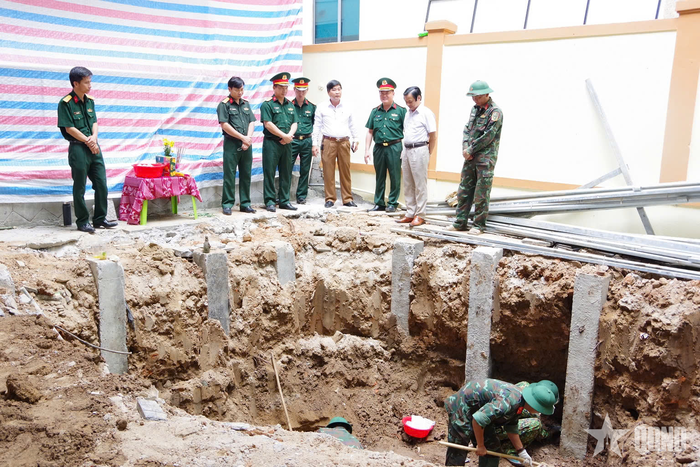 Khu vực phát hiện 4 hài cốt liệt sĩ.