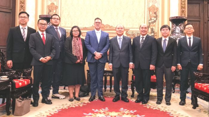  Các đại biểu dự buổi tiếp. Ảnh: MINH CHÂU 