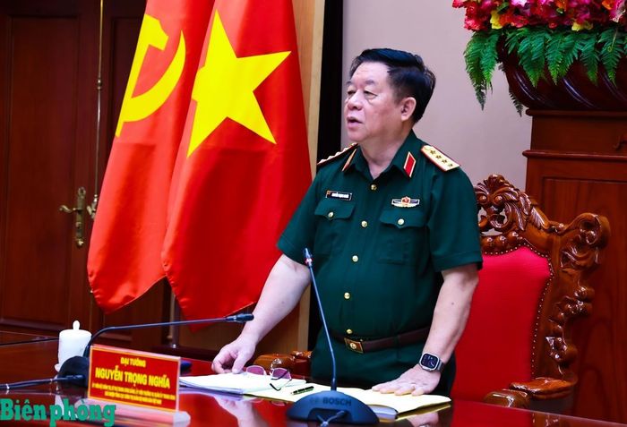 Đại tướng Nguyễn Trọng Nghĩa phát biểu chỉ đạo hội nghị. Ảnh: Dân Chủ