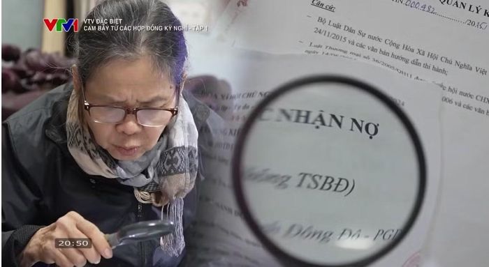  Ảnh được cắt từ phim tài liệu Cạm bẫy từ các hợp đồng kỳ nghỉ. Nguồn: VTV. 