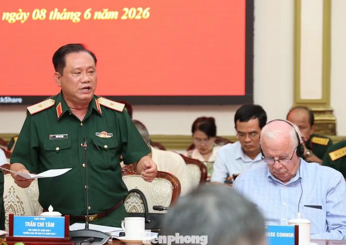 Thiếu tướng Trần Chí Tâm - Phó Chính ủy Quân khu 7, Trưởng Ban Chỉ đạo 515 Quân khu 7. Ảnh: Ngô Tùng