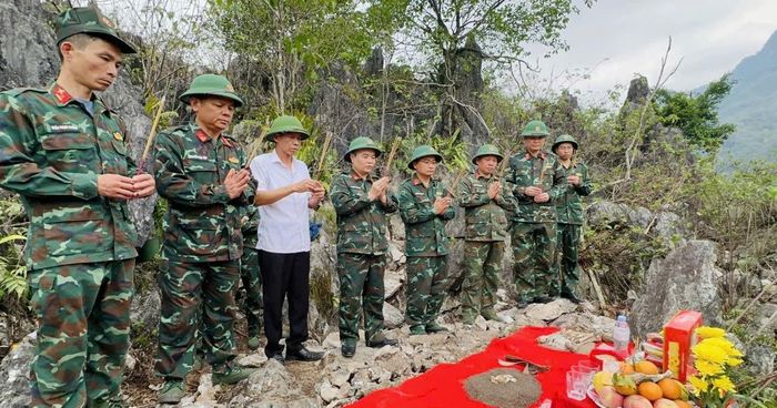 Công tác tìm kiếm và quy tập hài cốt liệt sĩ tại xã Thanh Thủy, tỉnh Tuyên Quang. (Ảnh: thanhthuy.tuyenquang.gov.vn)
