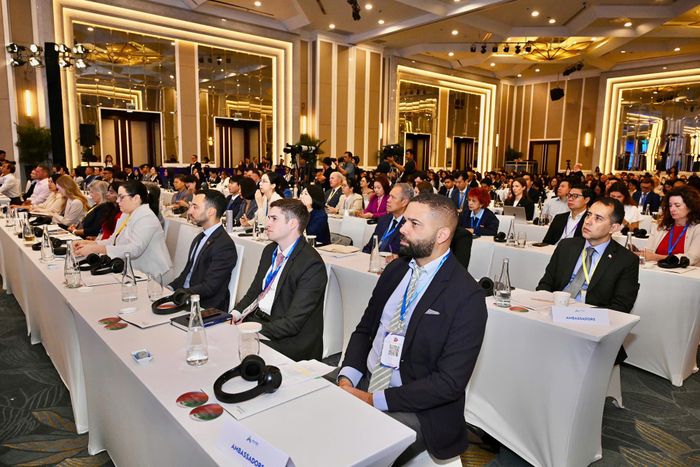 Các đại biểu, chuyên gia, diễn giả tham dự phiên thảo luận sáng nay