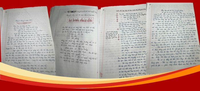 Hồi ký về giai đoạn tham gia kháng chiến chống Pháp của Đảng viên Trần Đình Niêm. Ảnh: GH