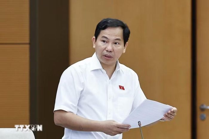 Tổng thư ký Quốc hội, Chủ nhiệm Văn phòng Quốc hội Lê Quang Mạnh phát biểu. (Ảnh: Doãn Tấn/TTXVN)