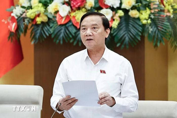 Phó Chủ tịch Quốc hội Nguyễn Khắc Định phát biểu. (Ảnh: Doãn Tấn/TTXVN)
