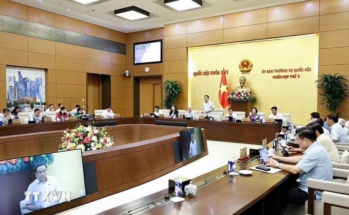 Chủ tịch Quốc hội Trần Thanh Mẫn phát biểu khai mạc Phiên họp. (Ảnh: Doãn Tấn/TTXVN)