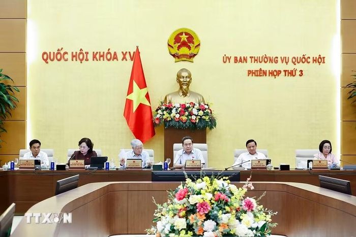 Chủ tịch Quốc hội Trần Thanh Mẫn phát biểu. (Ảnh: Doãn Tấn/TTXVN)
