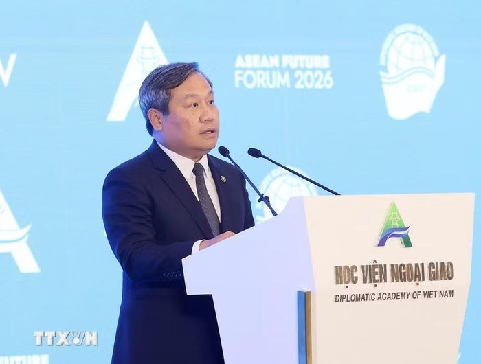 Chủ tịch Ủy ban nhân dân thành phố Hà Nội Vũ Đại Thắng phát biểu. (Ảnh: An Đăng/TTXVN)