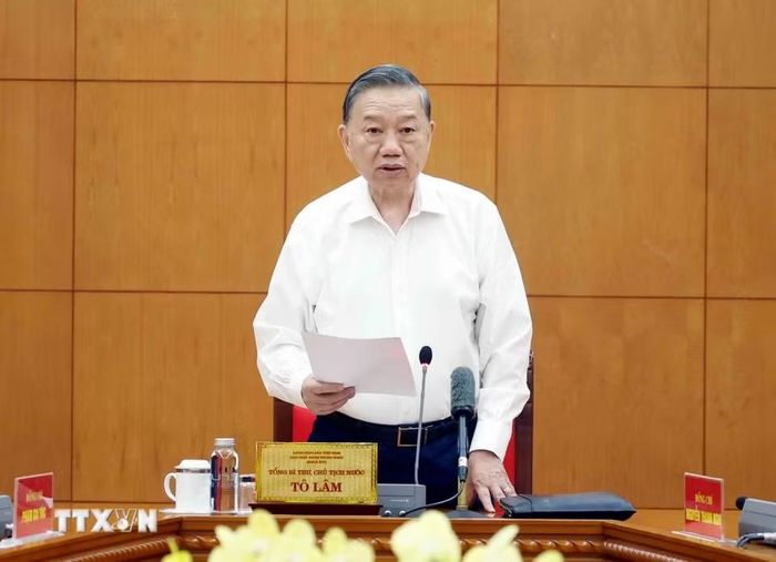 Tổng Bí thư, Chủ tịch nước Tô Lâm phát biểu. (Ảnh: Thống Nhất/TTXVN)