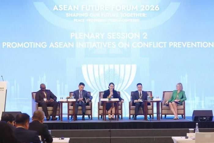 Diễn đàn Tương lai ASEAN mở phiên thảo luận: Thúc đẩy các sáng kiến của ASEAN về phòng ngừa xung đột. (Ảnh: An Đăng/TTXVN)