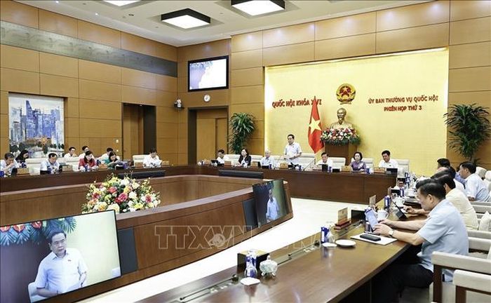 Chủ tịch Quốc hội Trần Thanh Mẫn phát biểu tại phiên họp. Ảnh: Doãn Tấn/TTXVN.