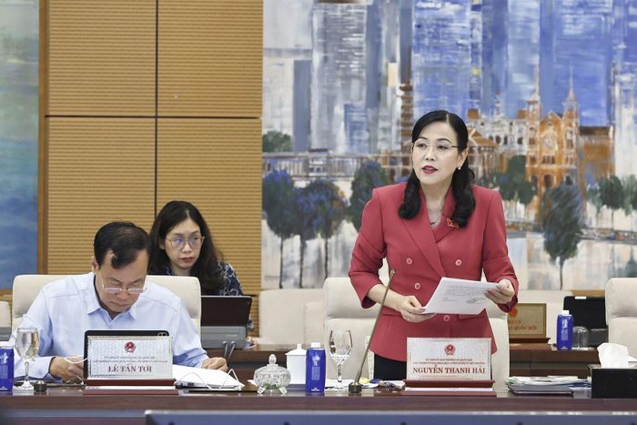 Chủ nhiệm Ủy ban Khoa học, Công nghệ và Môi trường của Quốc hội Nguyễn Thanh Hải phát biểu. Ảnh: Doãn Tấn/TTXVN