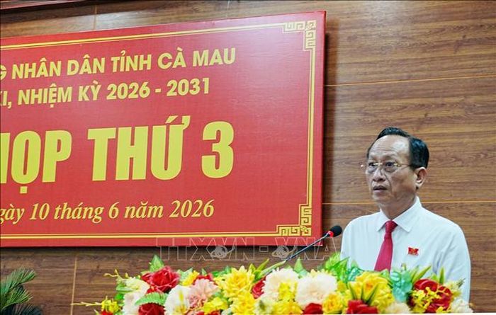 Ông Phạm Văn Thiều, Chủ tịch HĐND tỉnh Cà Mau phát biểu Bế mạc tại Kỳ họp.