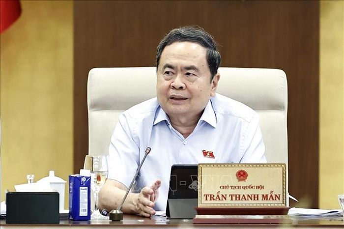 Chủ tịch Quốc hội Trần Thanh Mẫn phát biểu. Ảnh: Doãn Tấn/TTXVN
