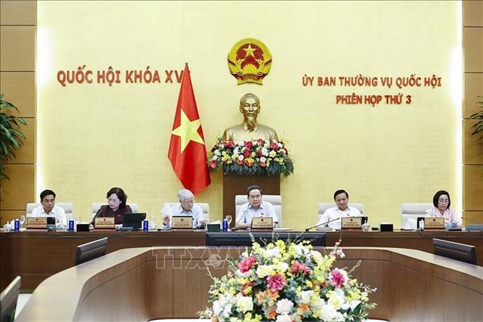 Chủ tịch Quốc hội Trần Thanh Mẫn phát biểu. Ảnh: Doãn Tấn/TTXVN
