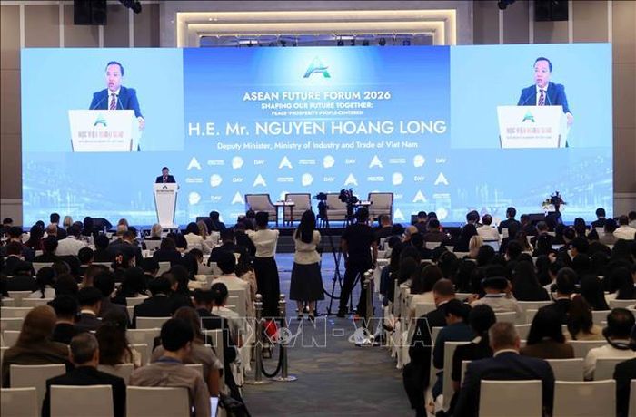 Thứ trưởng Bộ Công Thương Nguyễn Hoàng Long phát biểu. Ảnh: An Đăng/TTXVN