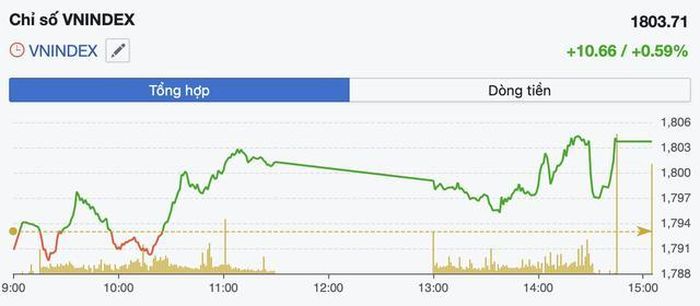 Diễn biến VN-Index trong phiên 10/6.