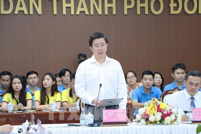 Ông Bùi Hoàng Phương, Ủy viên dự khuyết Trung ương Đảng, Thứ trưởng Bộ Khoa học và Công nghệ, phát biểu tại Hội nghị. Ảnh: Sỹ Tuyên - TTXVN
